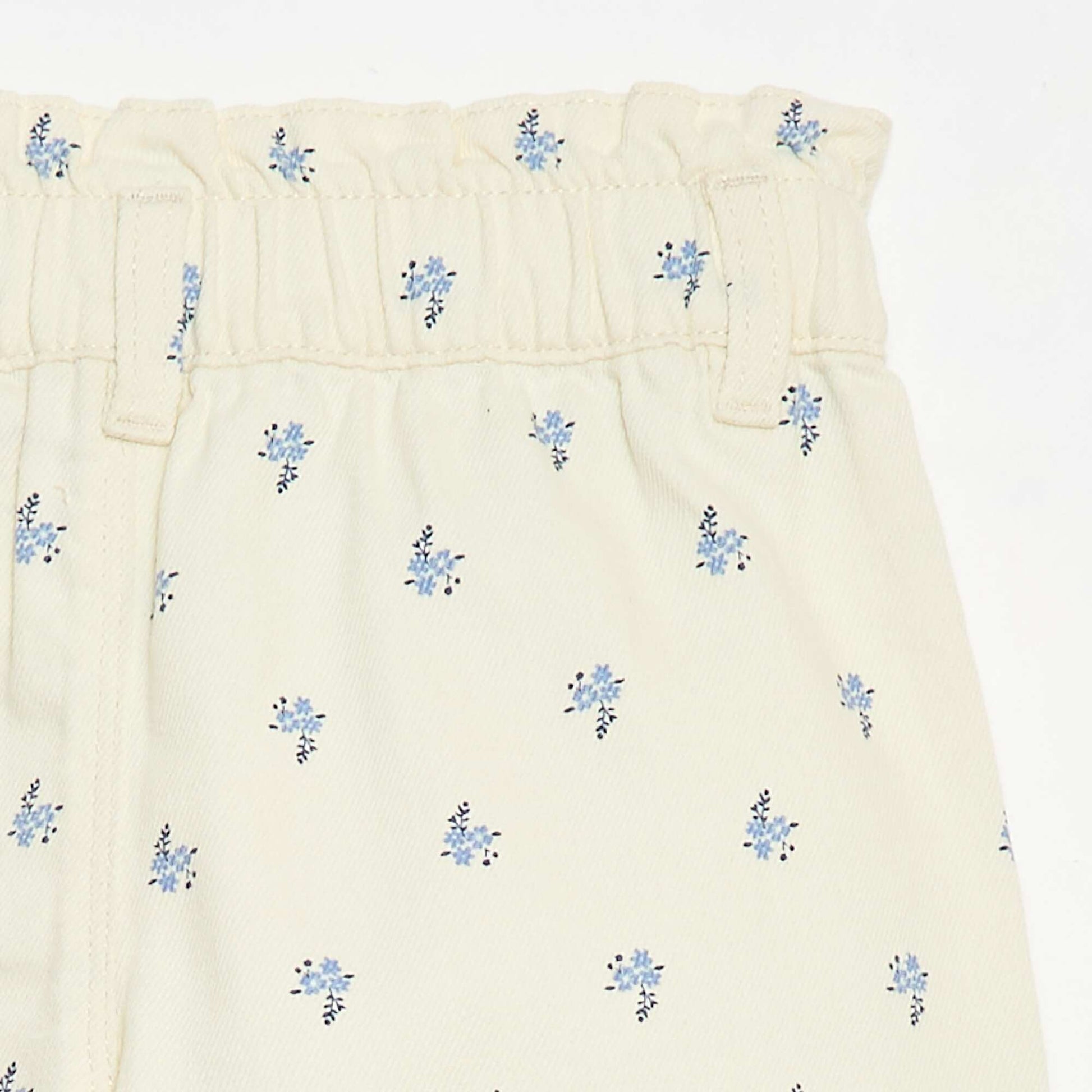 Pantalón corto estampado integral en algodón BEIGE