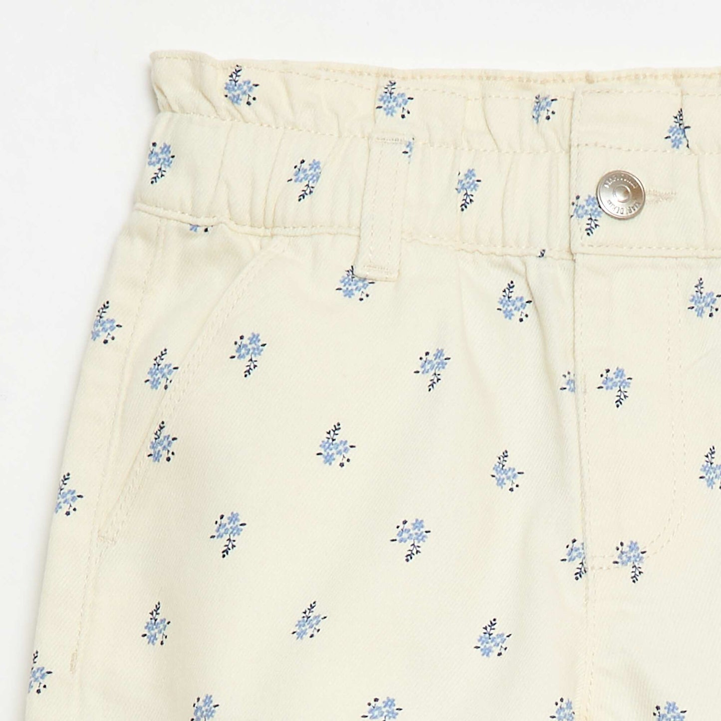 Pantalón corto estampado integral en algodón BEIGE