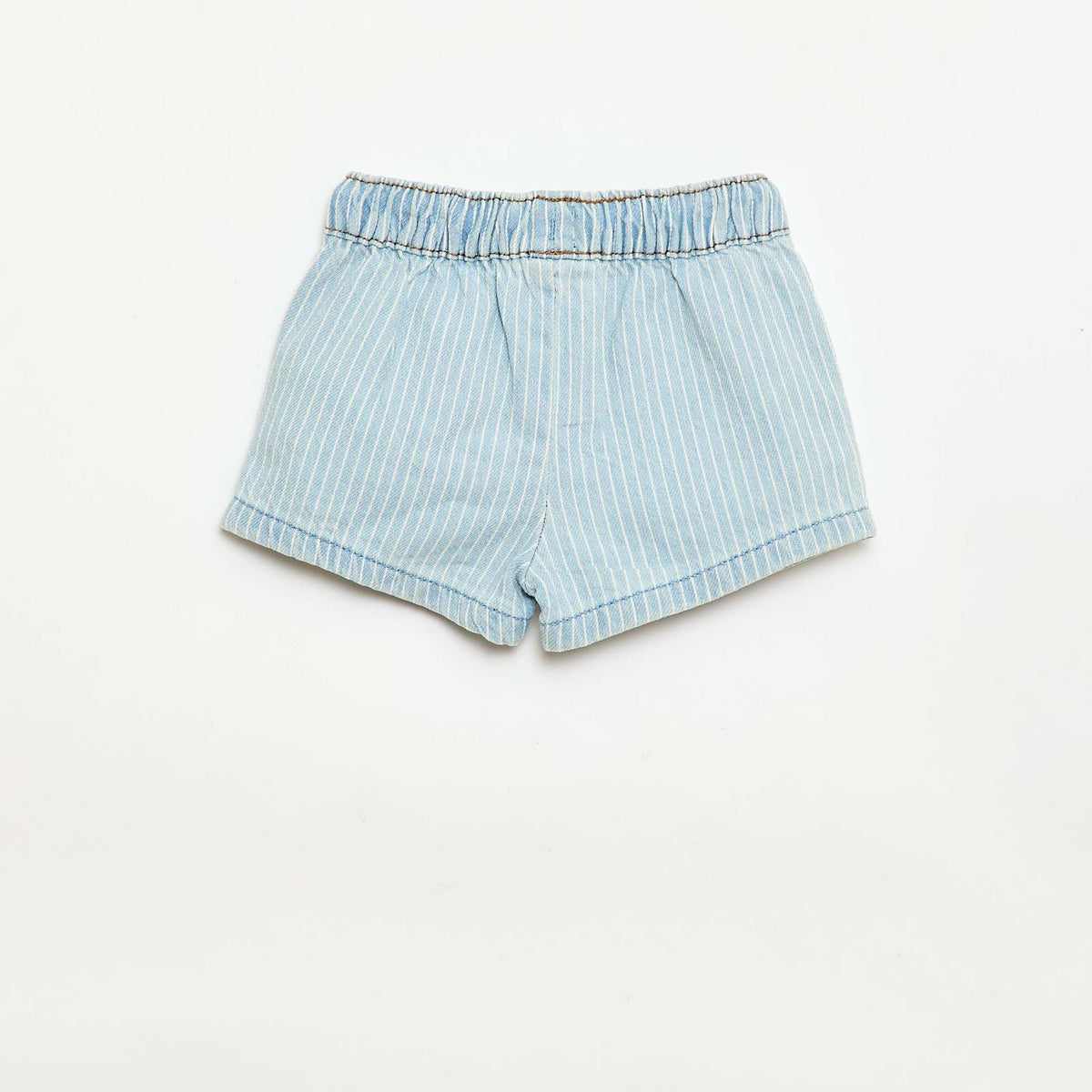 Pantalón corto jean con cordones AZUL