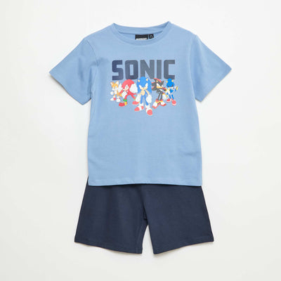 Conjunto de pijama 'Sonic' de algodón AZUL