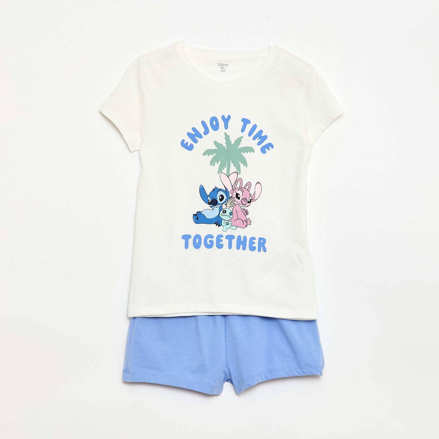 Pijama 'Disney' 2 piezas Pantalón corto + camiseta BLANCO