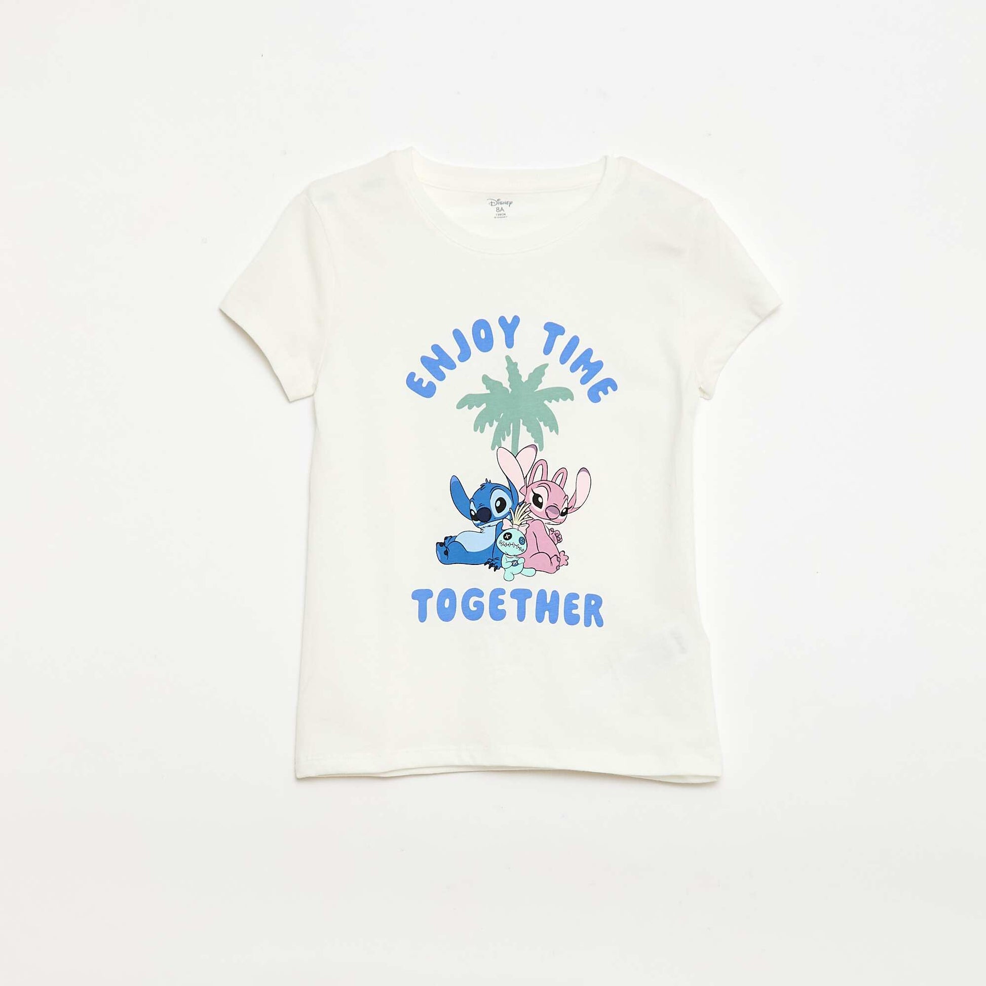 Pijama 'Disney' 2 piezas Pantalón corto + camiseta BLANCO