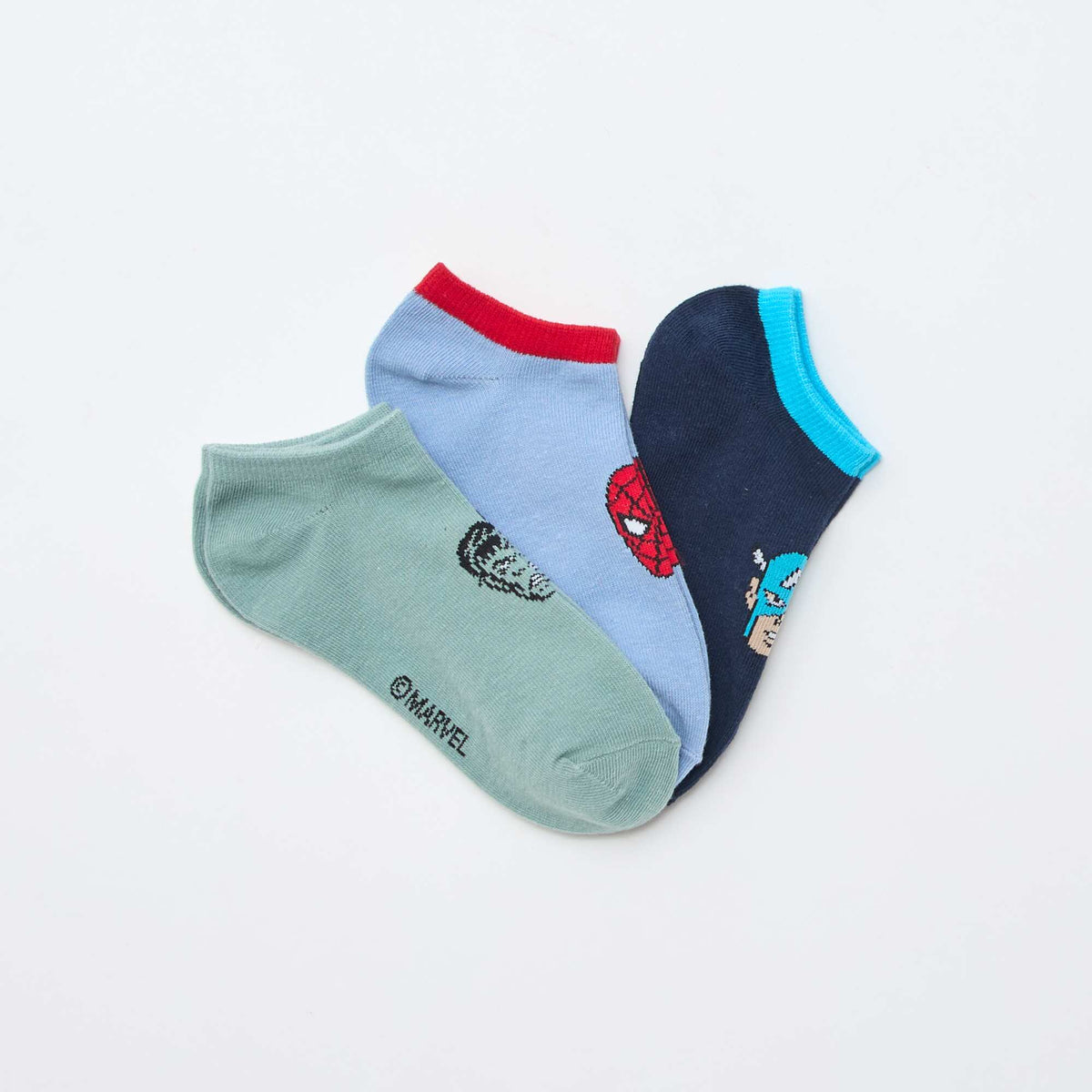 Pack de 3 pares de medias 'Marvel' AZUL