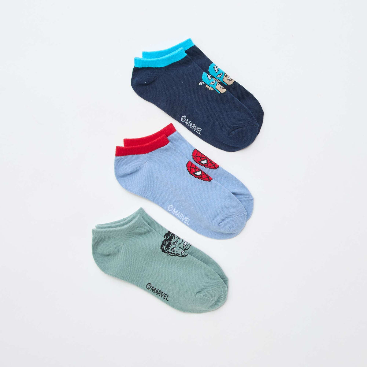 Pack de 3 pares de medias 'Marvel' AZUL