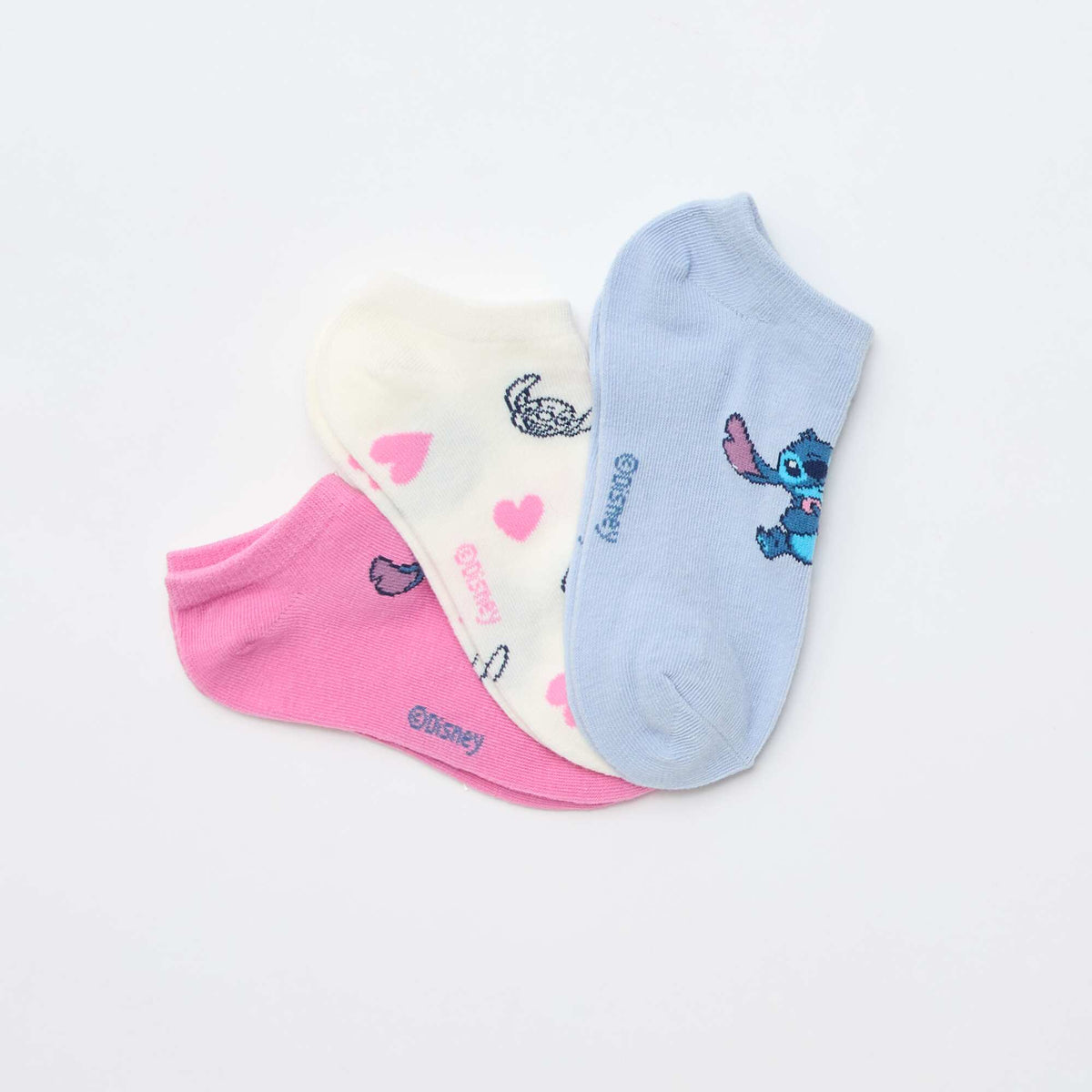 Pack de 3 pares de medias invisibles 'Disney' ROSA