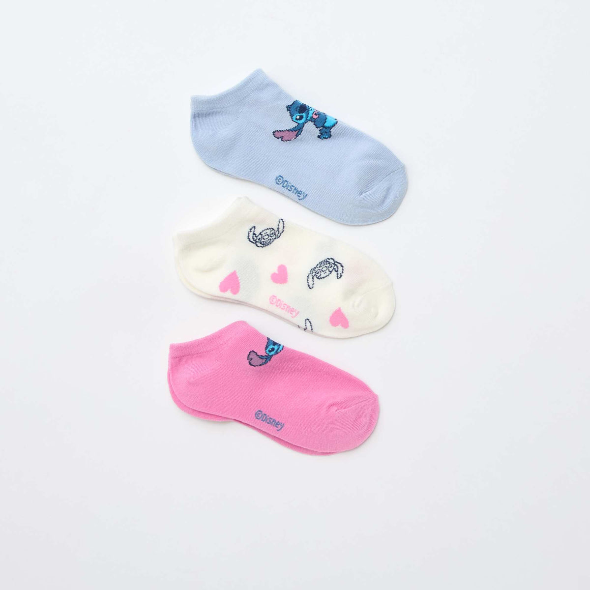 Pack de 3 pares de medias invisibles 'Disney' ROSA