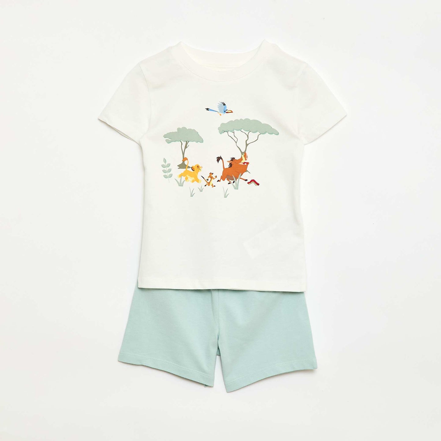 Conjunto camiseta + pantalón corto 'Disney' 'El Rey León' - 2 piezas BLANCO