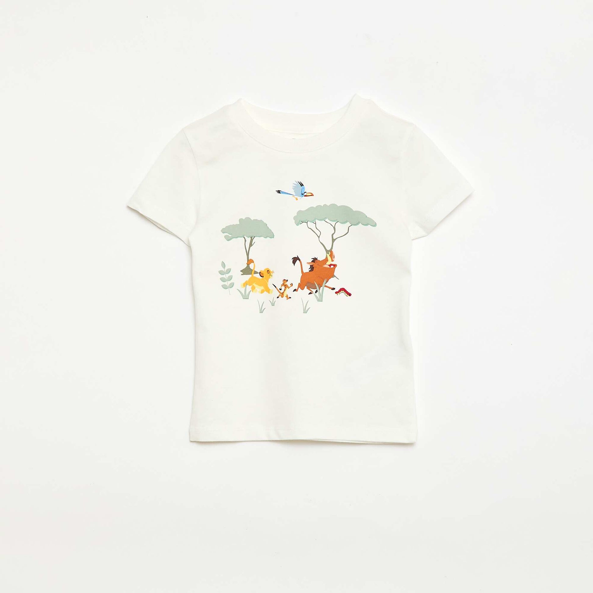 Conjunto camiseta + pantalón corto 'Disney' 'El Rey León' - 2 piezas BLANCO