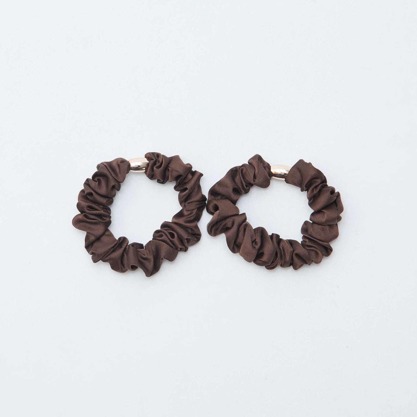 Pack de 4 coleteros satinados MARRON