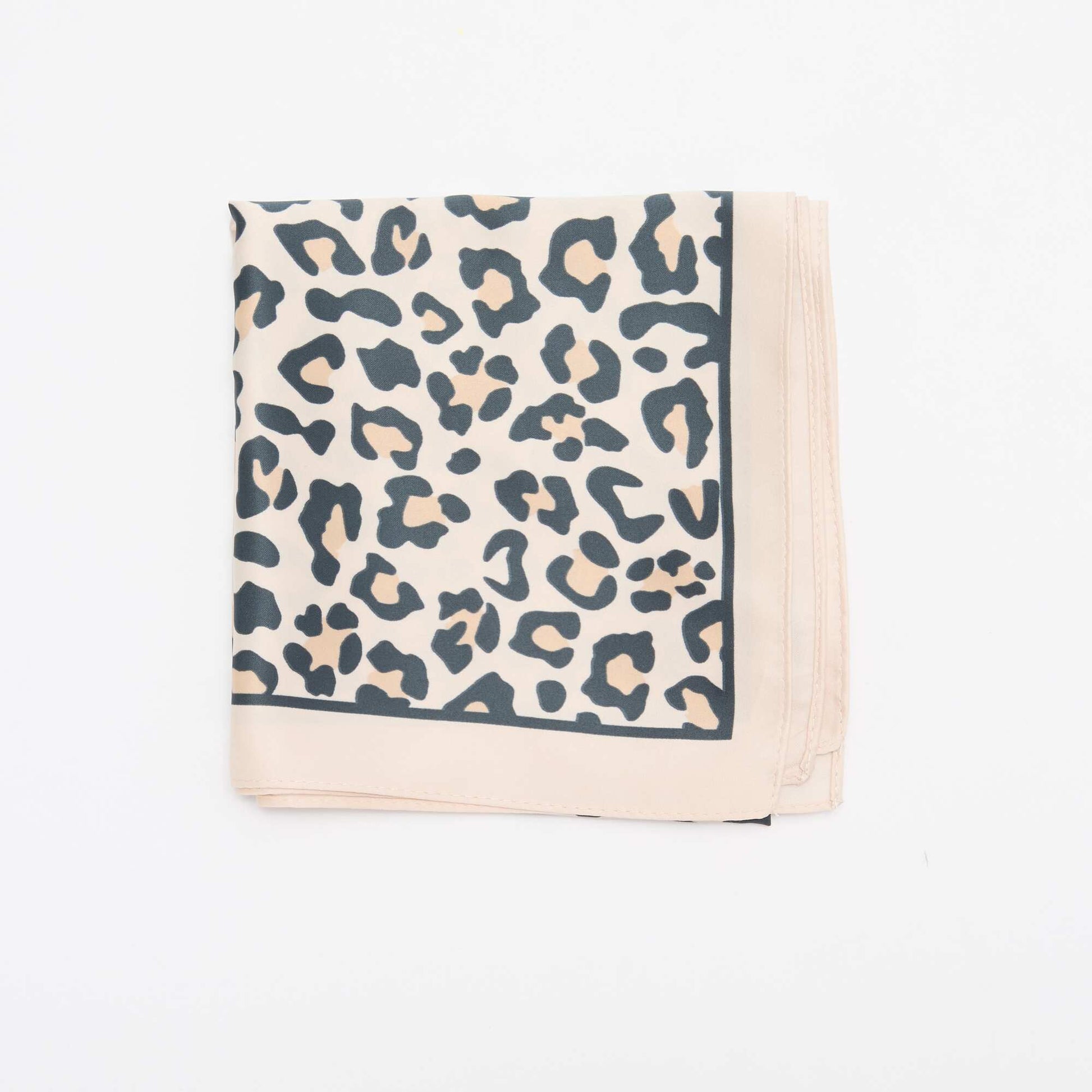 Pañuelo de satén fantasía (65x65 cm) BEIGE