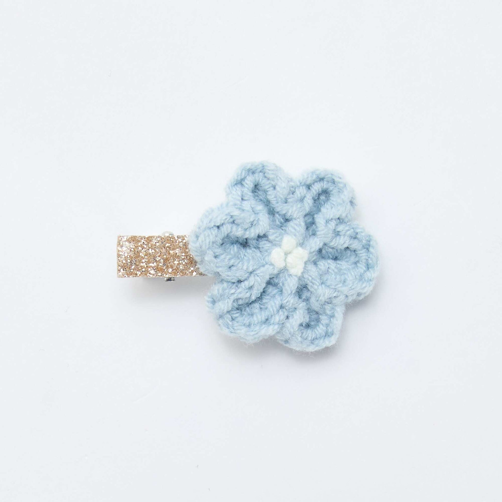 Pack de 3 pinzas de cocodrilo en macramé AZUL
