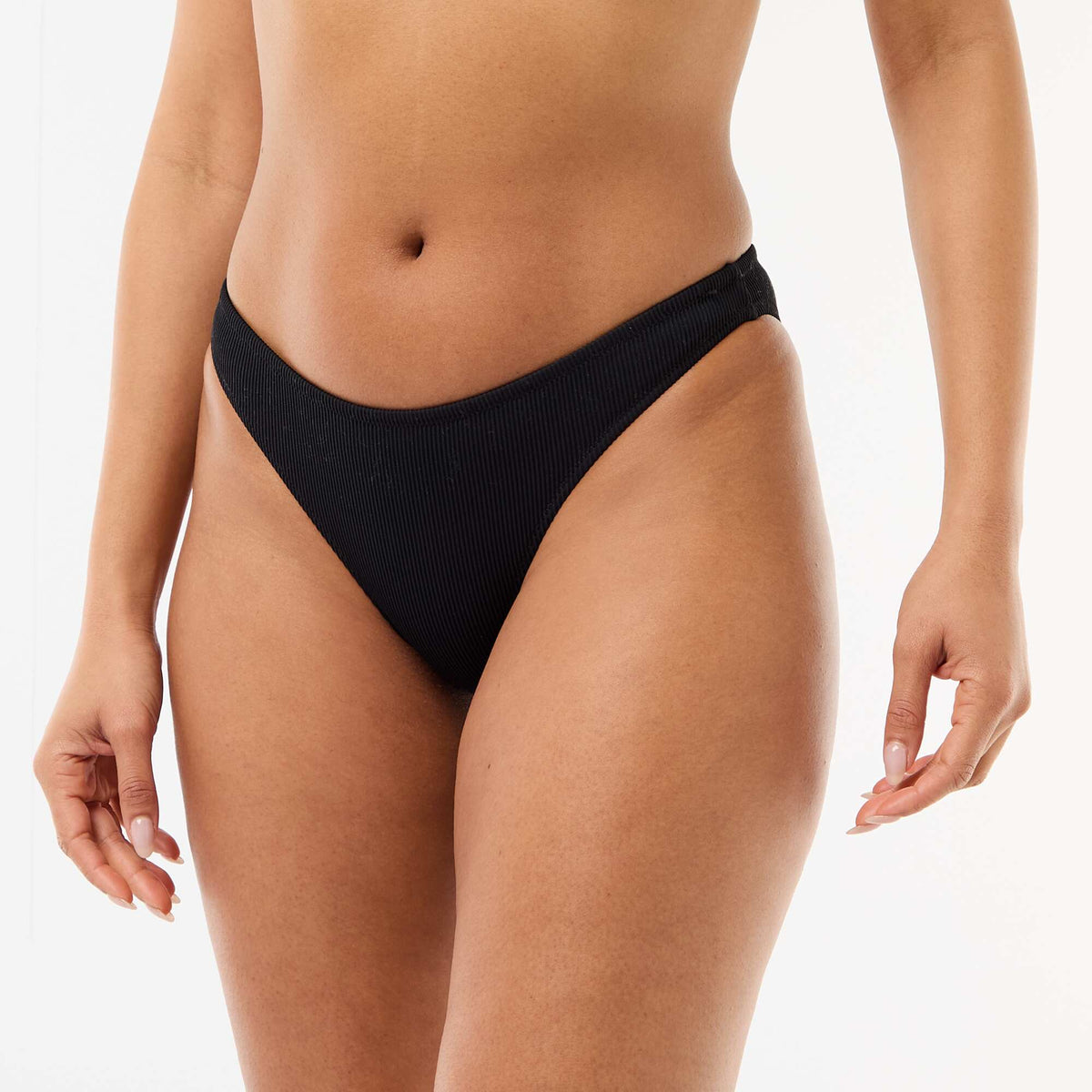 Braguita de bikini de punto texturizado NEGRO