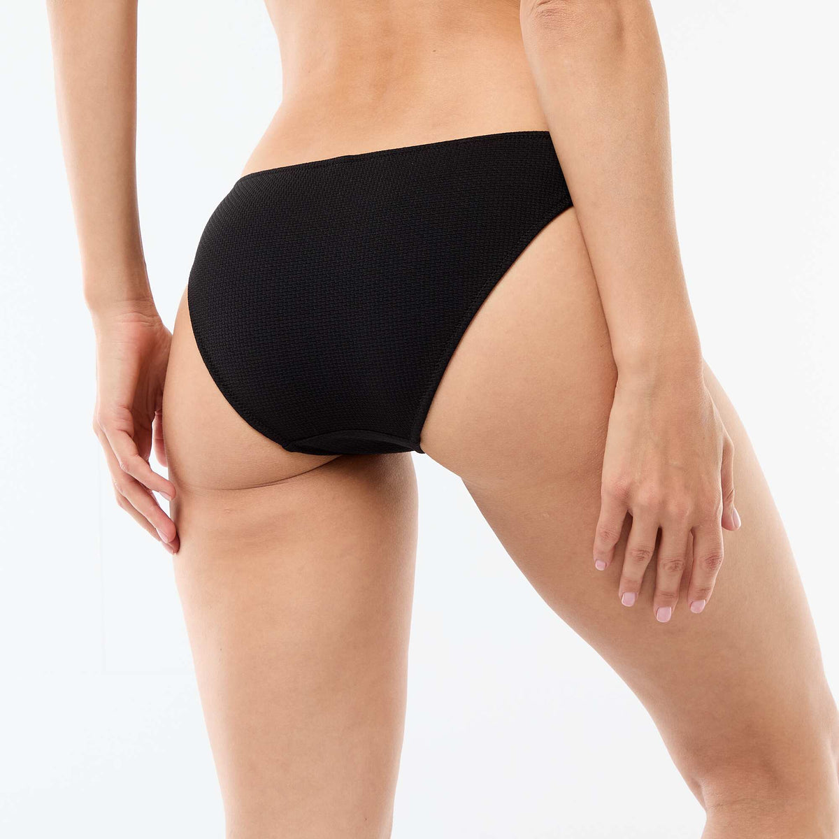 Braguita de bikini de punto texturizado NEGRO
