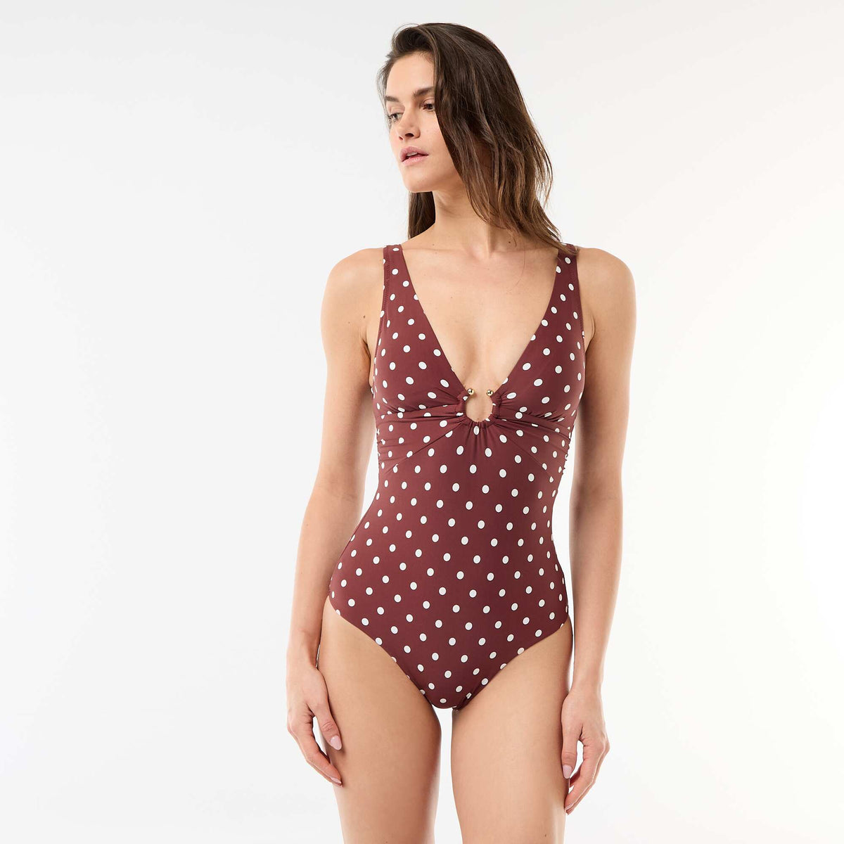 Bañador moldeador de una pieza MARRON