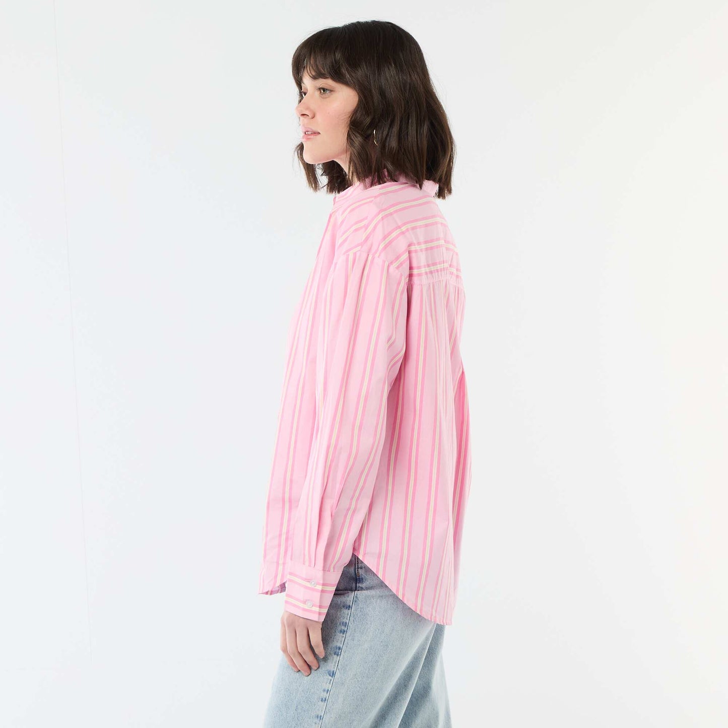 Camisa de popelina de manga larga ROSA