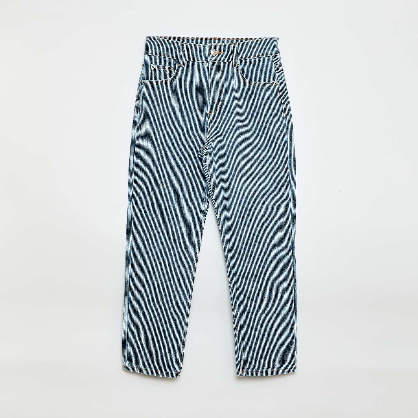 Pantalón recto jean con estampado AZUL