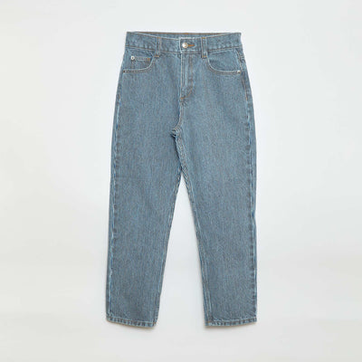 Pantalón recto jean con estampado AZUL