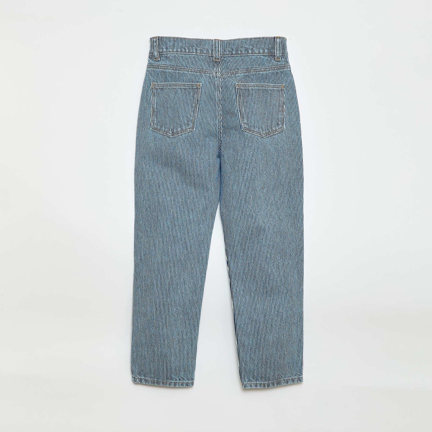 Pantalón recto jean con estampado AZUL