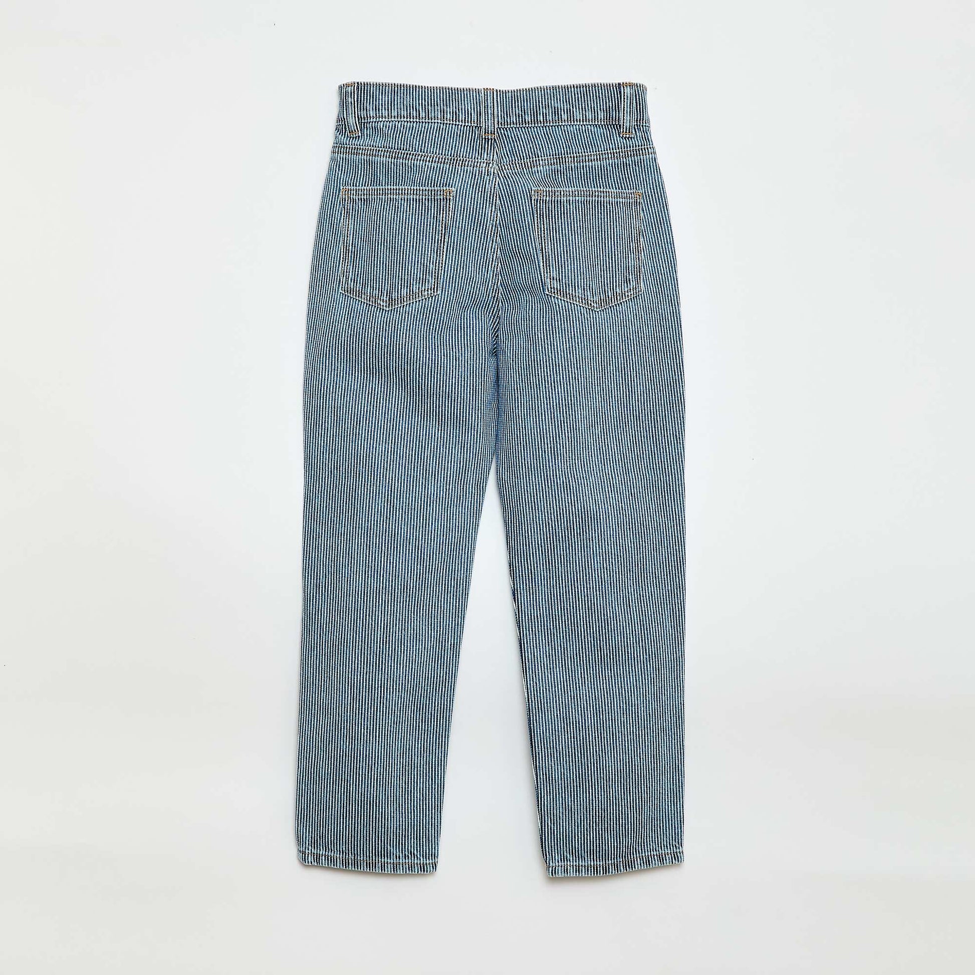Pantalón recto jean con estampado AZUL