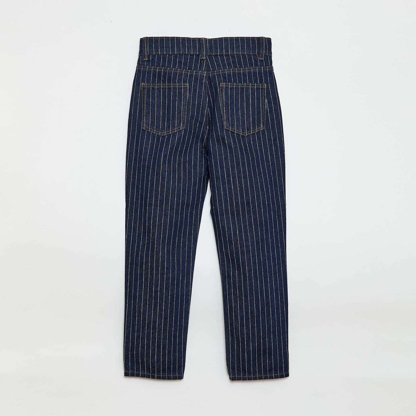 Pantalón recto jean con estampado AZUL
