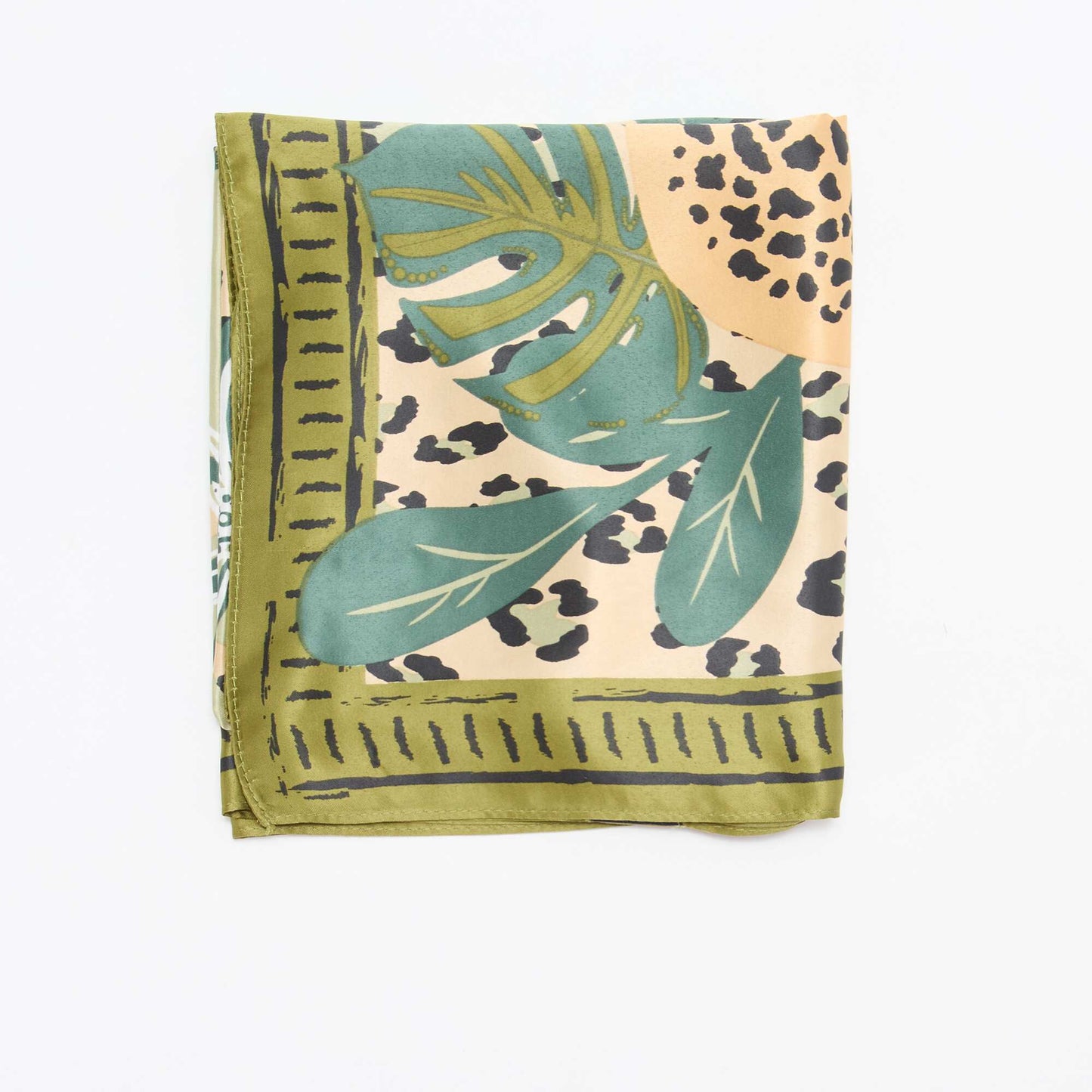 Pañuelo grande cuadrado con estampado VERDE