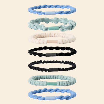 Pack de 7 gomas para el pelo VERDE
