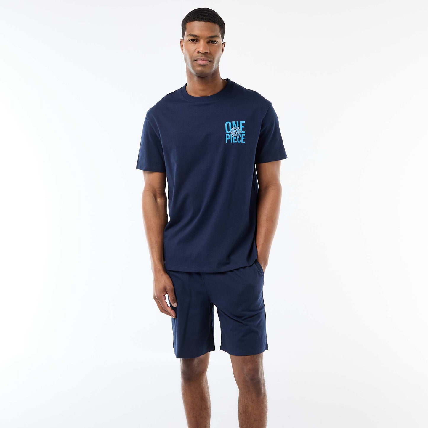 Conjunto de pijama corto 'One piece' - 2 piezas AZUL