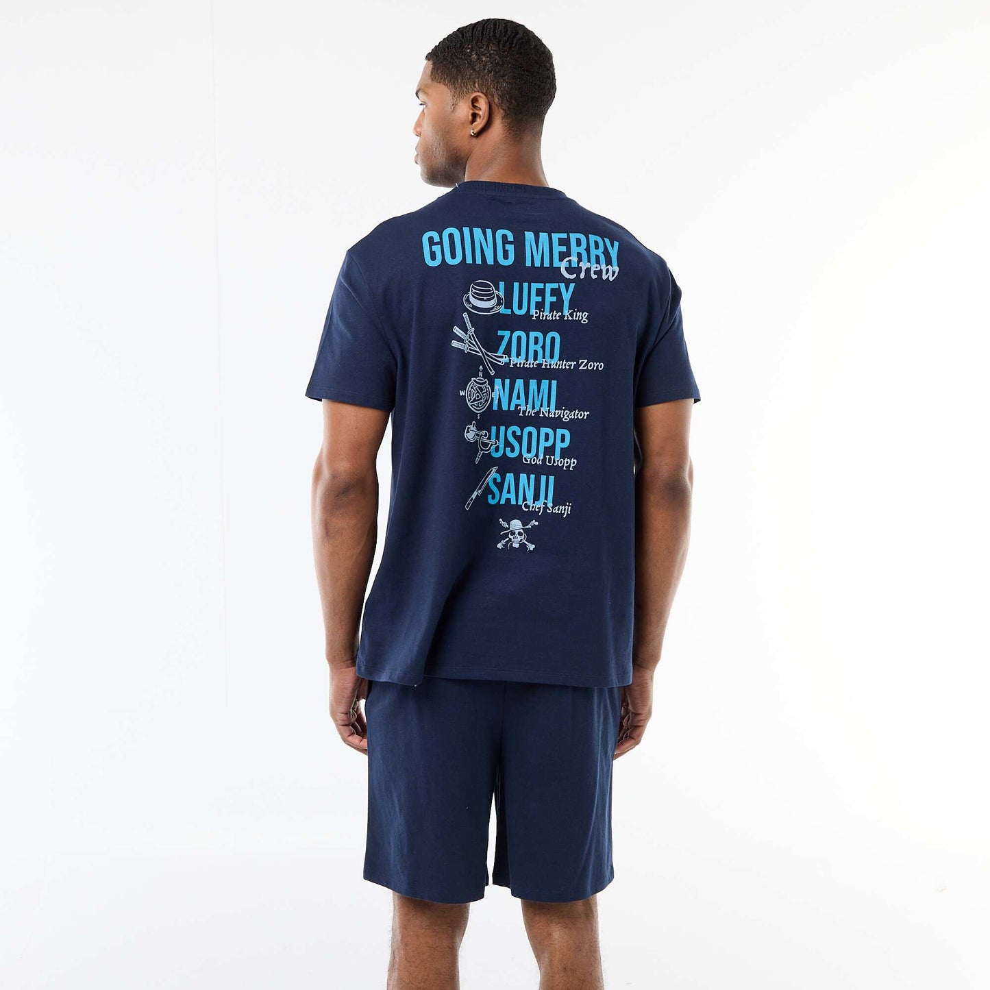 Conjunto de pijama corto 'One piece' - 2 piezas AZUL