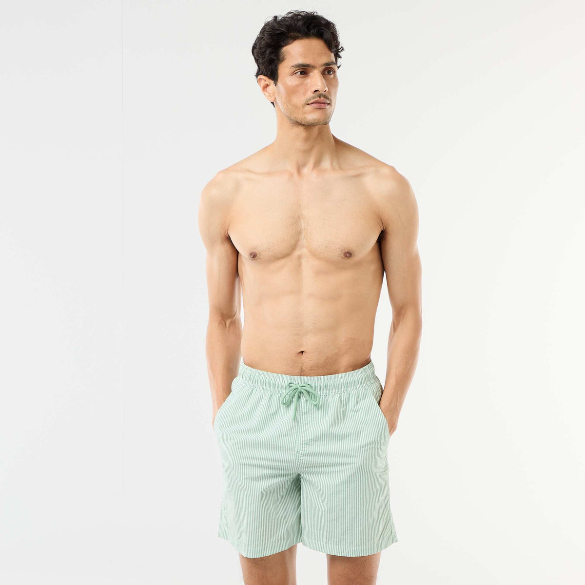 Bañador de rayas VERDE