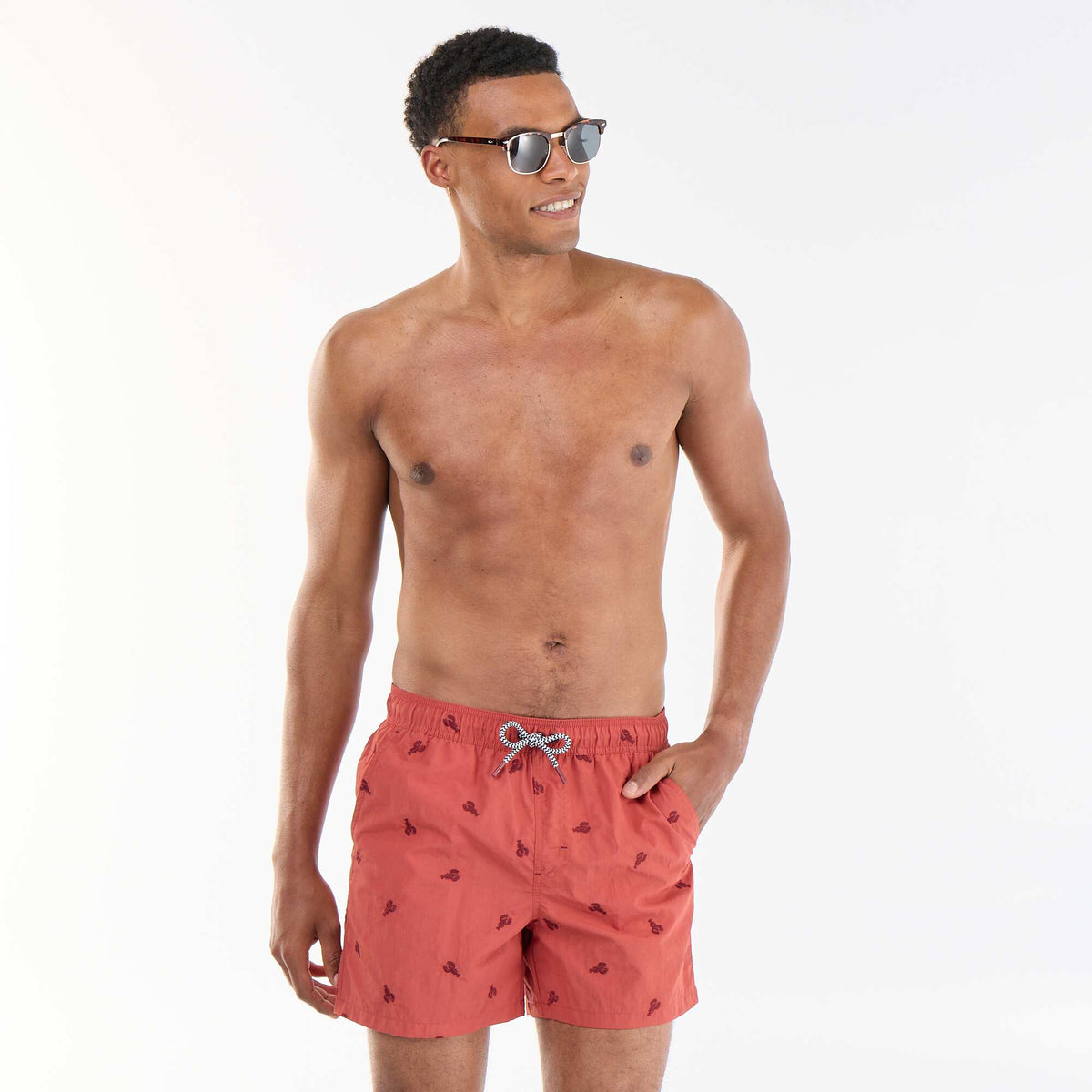 Bañador con estampado ROJO