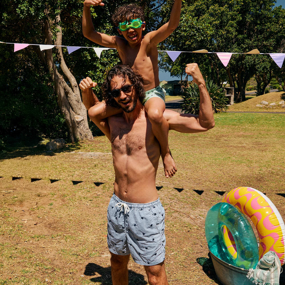 Bañador con estampado AZUL