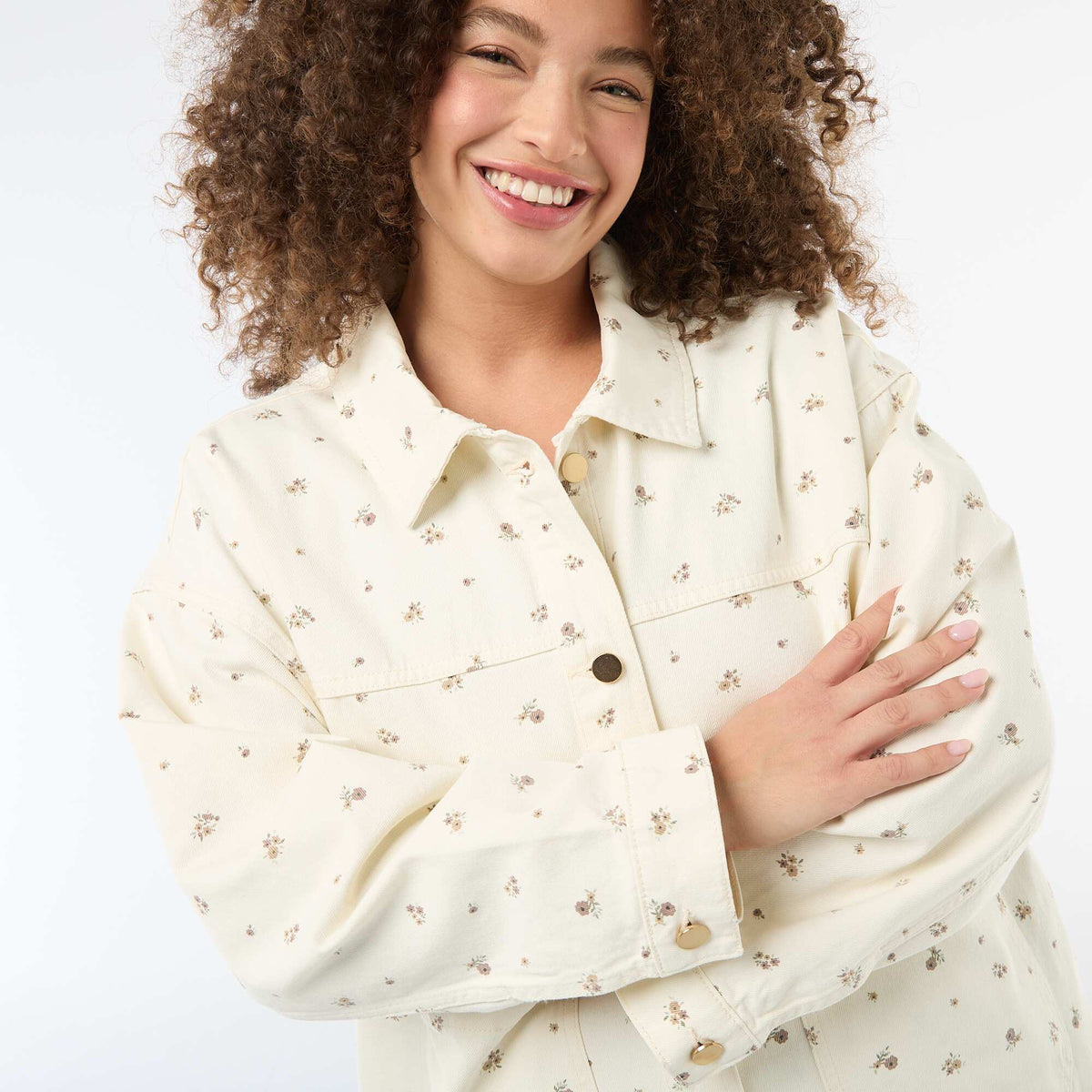 Sobrecamisa de twill con 2 bolsillos de parche BLANCO