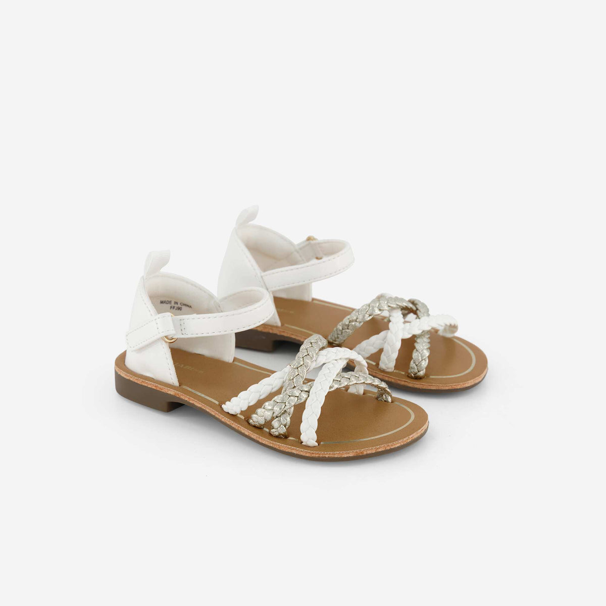 Sandalias con múltiples tiras trenzadas BLANCO