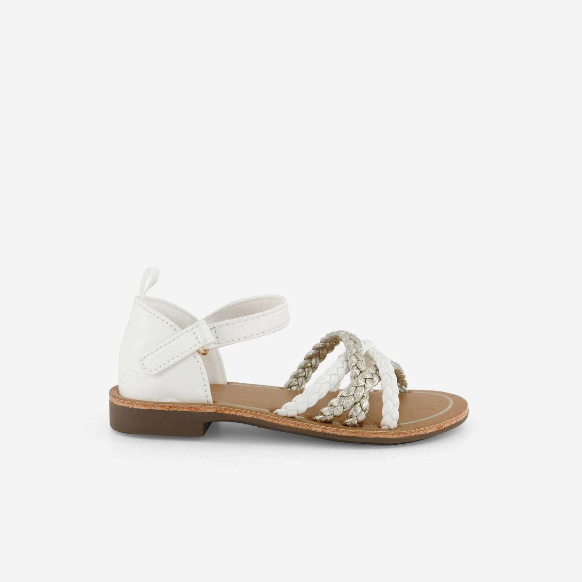 Sandalias con múltiples tiras trenzadas BLANCO