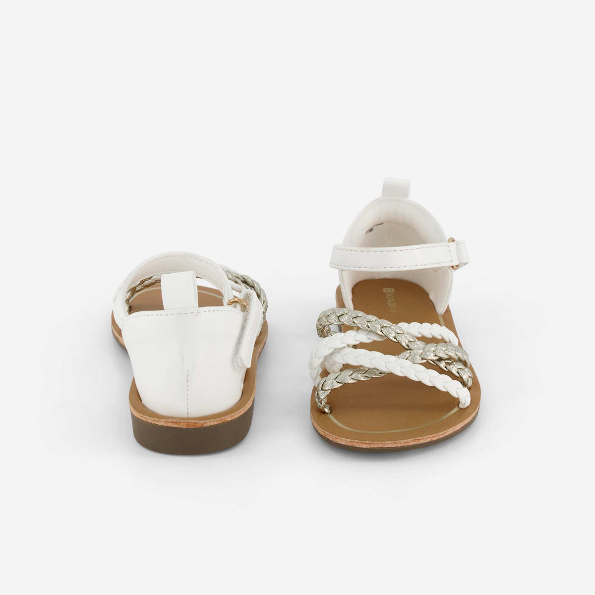 Sandalias con múltiples tiras trenzadas BLANCO