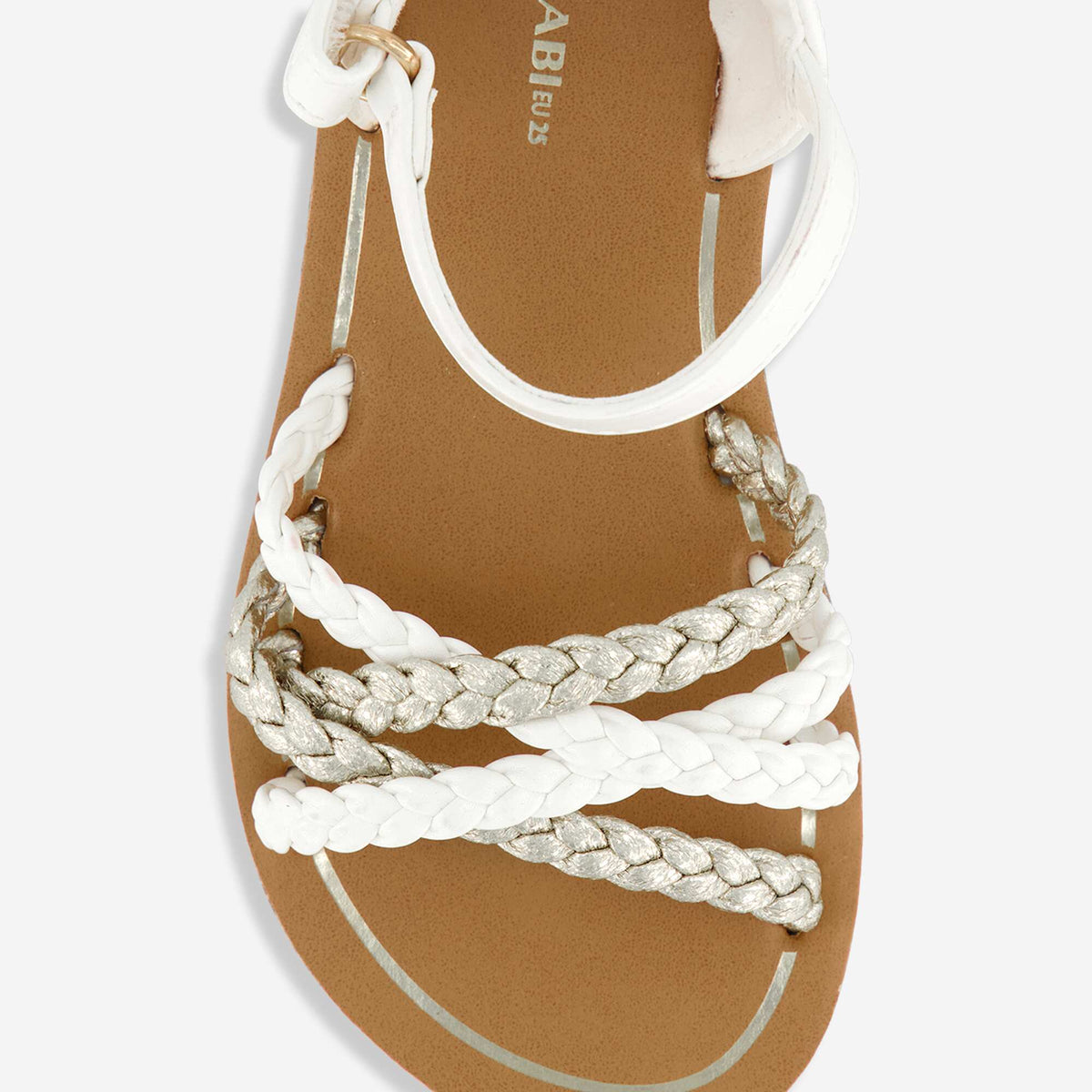 Sandalias con múltiples tiras trenzadas BLANCO