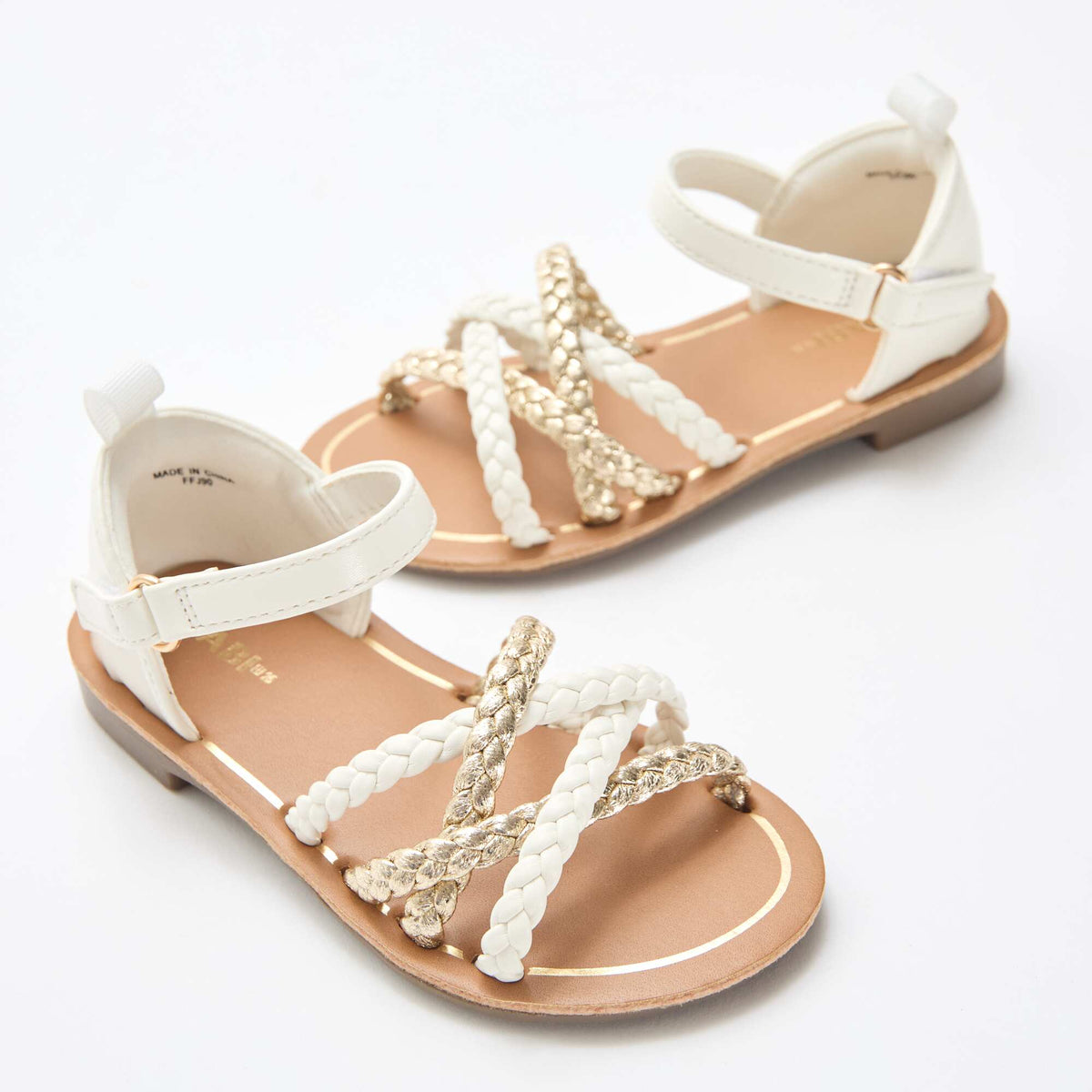 Sandalias con múltiples tiras trenzadas BLANCO