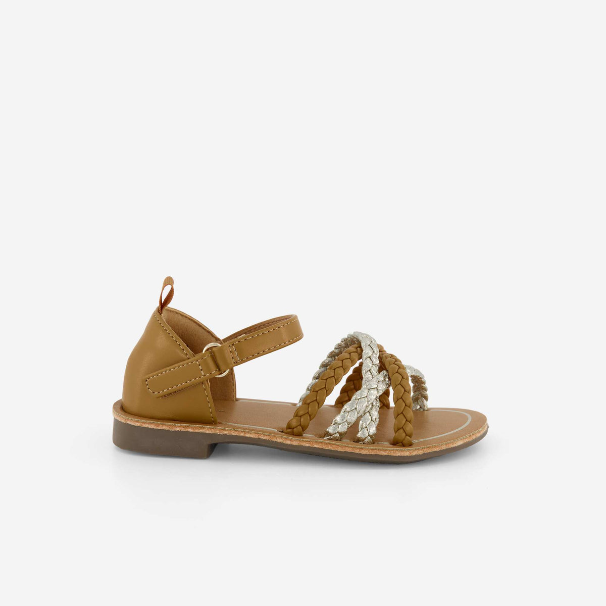 Sandalias con múltiples tiras trenzadas MARRON