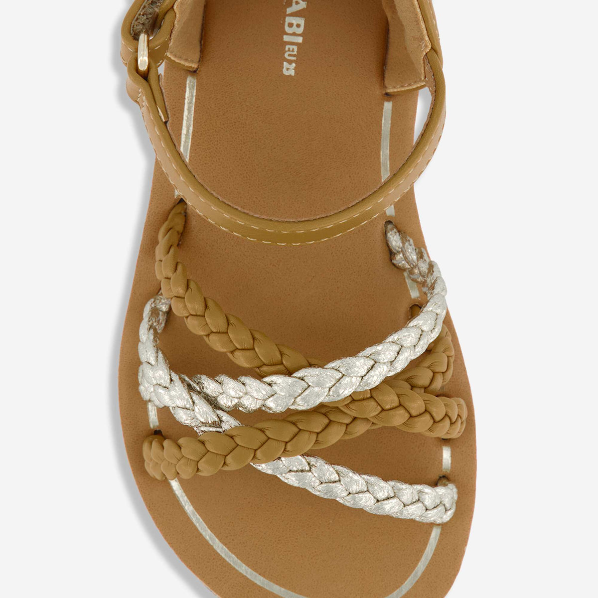 Sandalias con múltiples tiras trenzadas MARRON