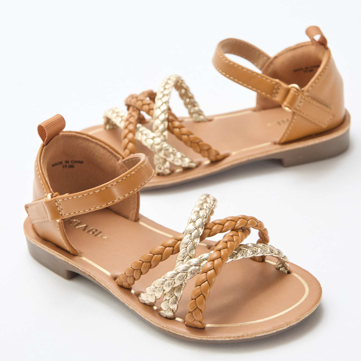 Sandalias con múltiples tiras trenzadas MARRON