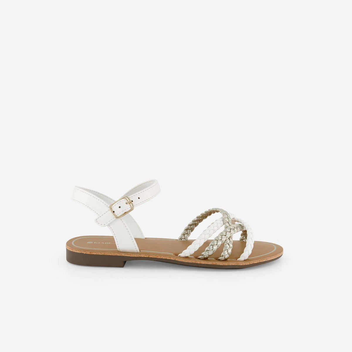 Sandalias con múltiples tiras trenzadas BLANCO
