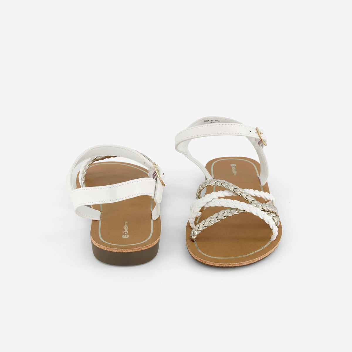 Sandalias con múltiples tiras trenzadas BLANCO