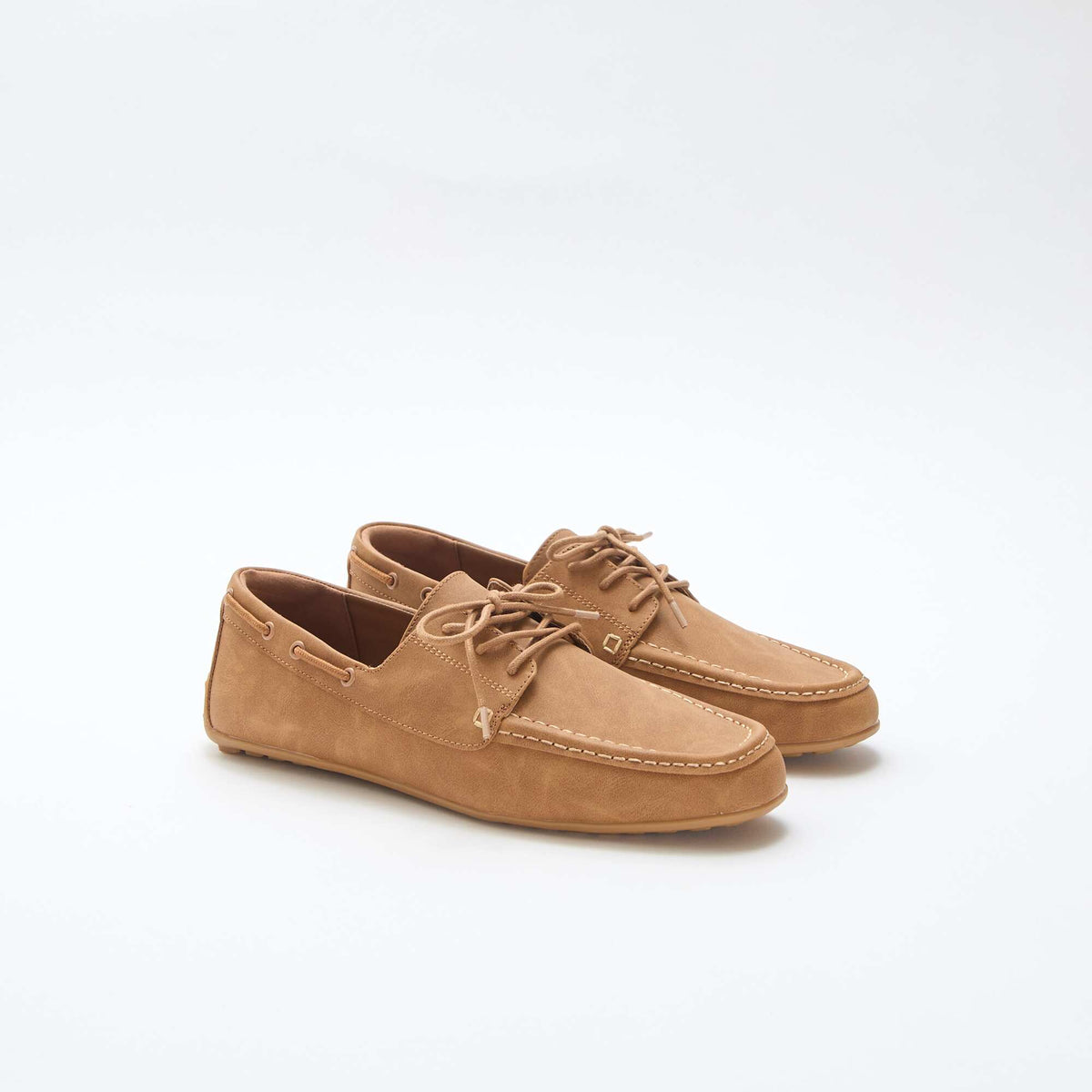 Par de mocasines náuticos lisos MARRON