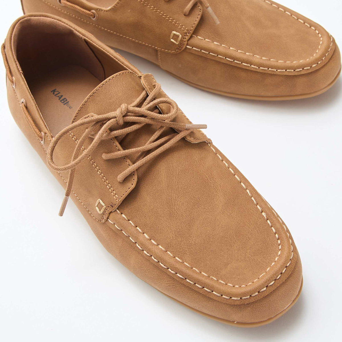 Par de mocasines náuticos lisos MARRON