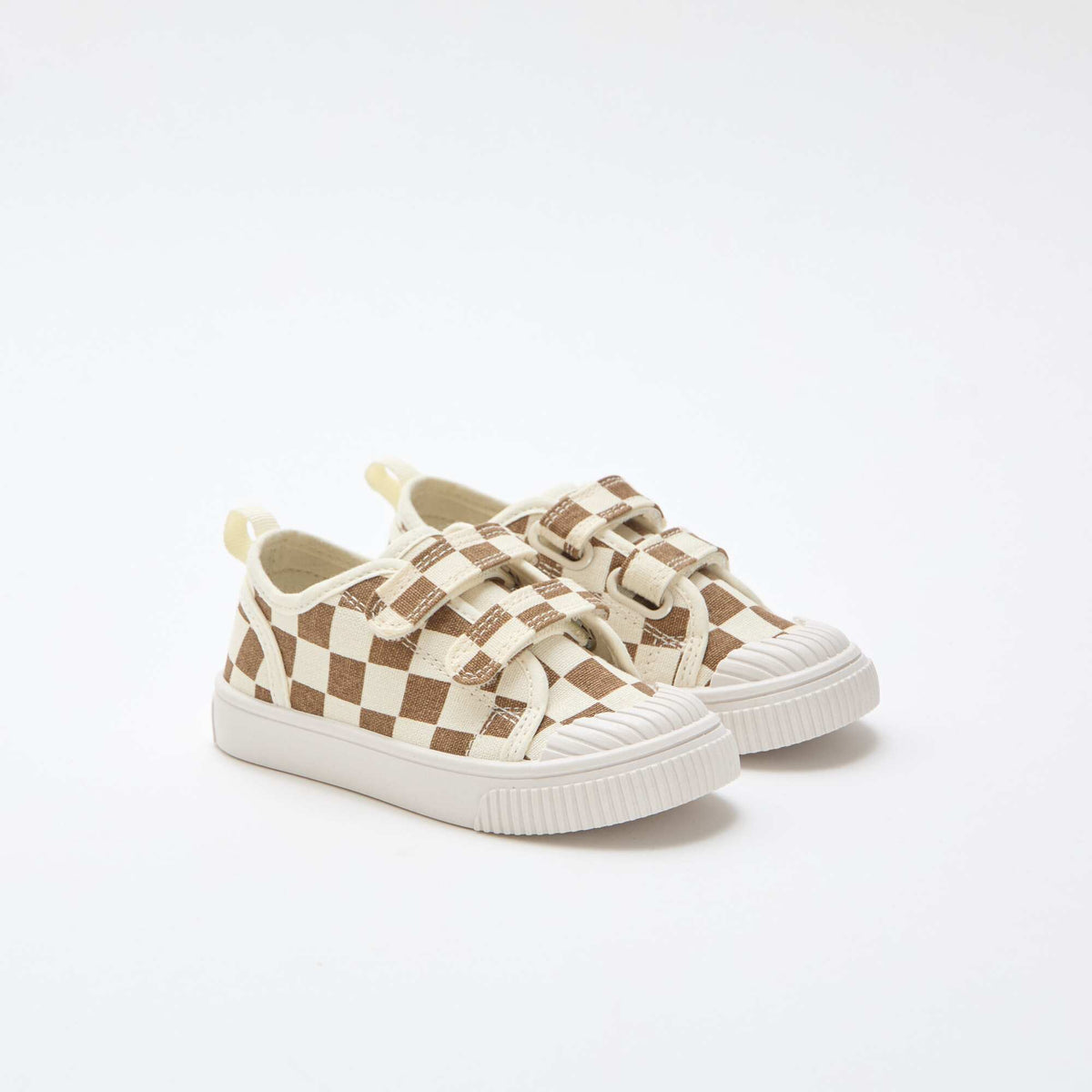 Zapatillas de lona con cierre adherente MARRON