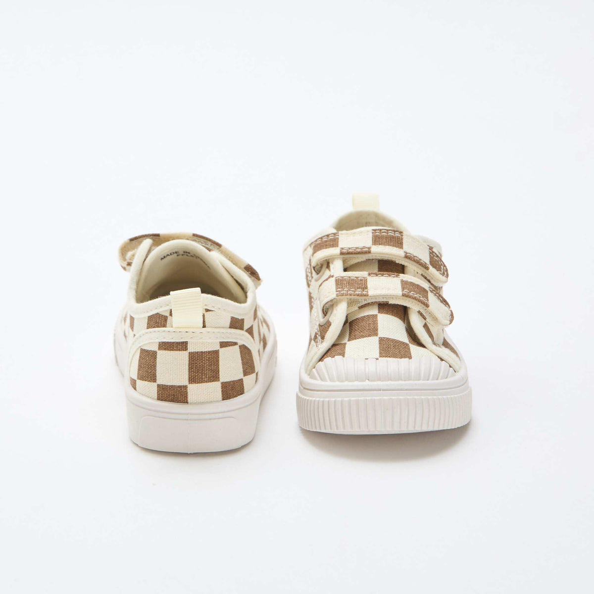 Zapatillas de lona con cierre adherente MARRON