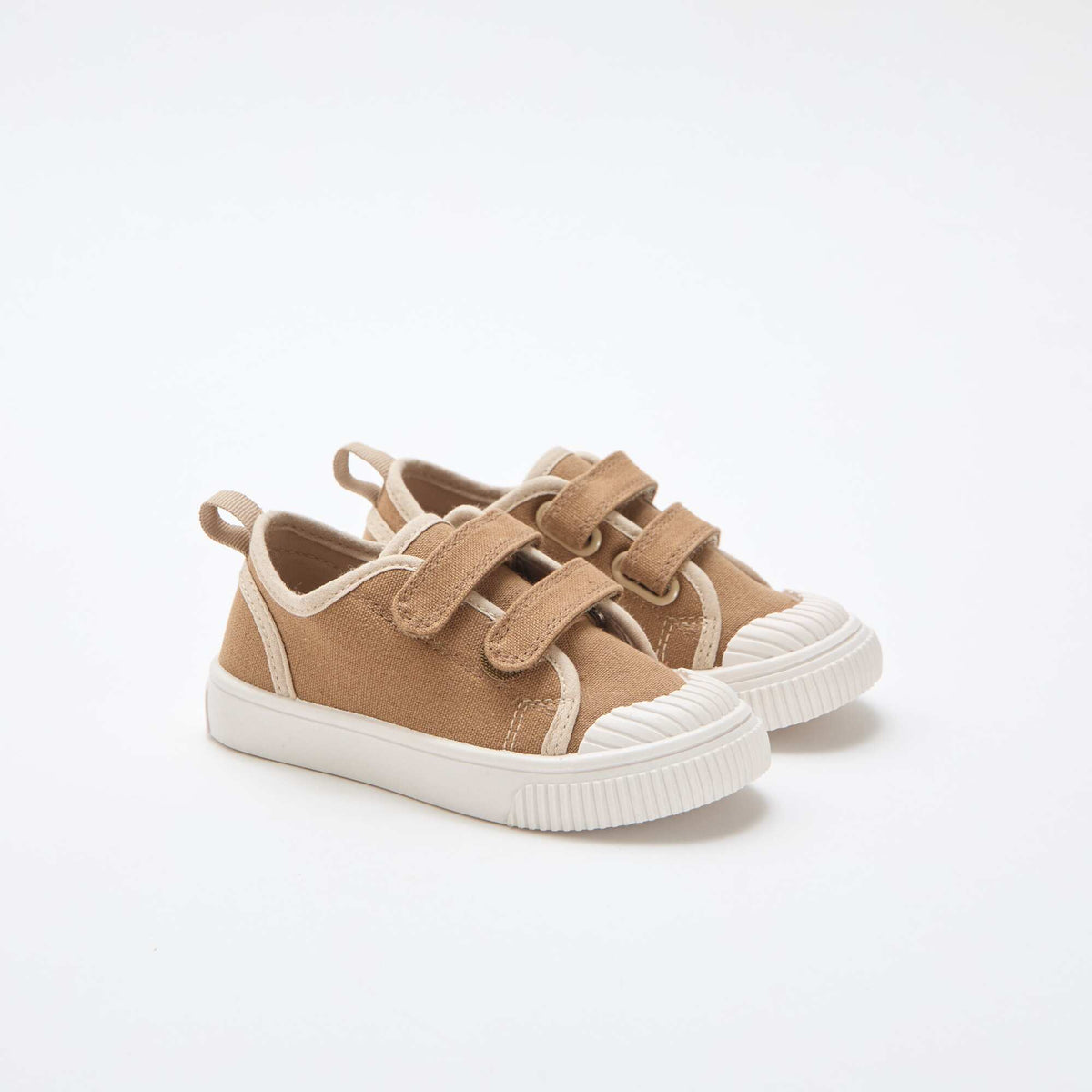 Zapatillas de lona con velcro MARRON