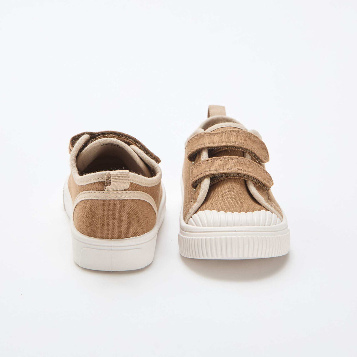 Zapatillas de lona con velcro MARRON