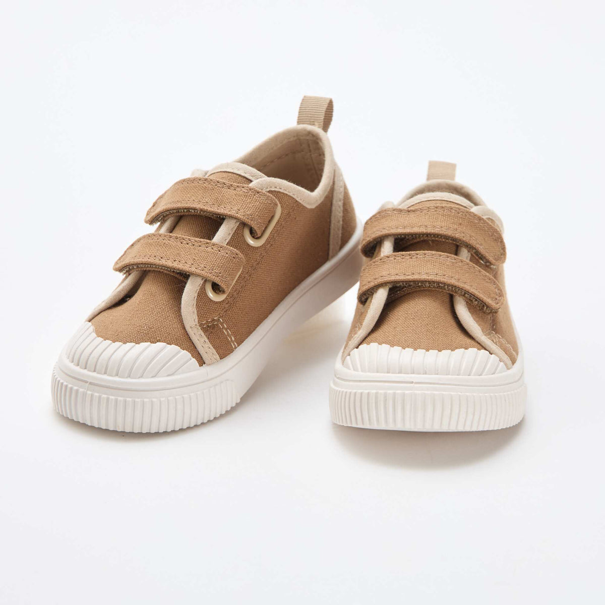 Zapatillas de lona con velcro MARRON