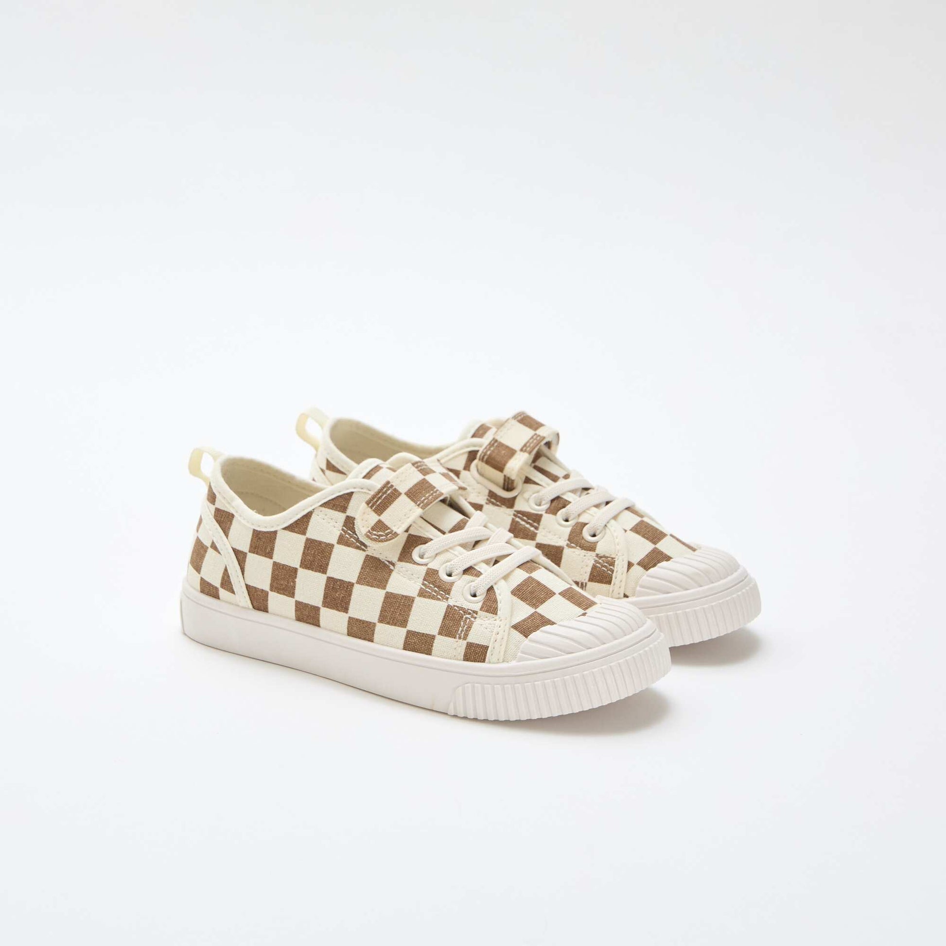 Zapatillas de lona con velcro MARRON